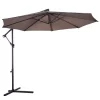Costway 10' Hanging Umbrella Patio Sun Shade Offset Outdoor Market W/t Cross Base Tan -Outdoor Decoration Store GUEST 6c148346 bf69 436c a124 cd33a9714f06