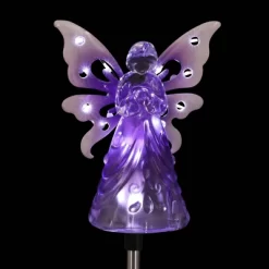 33.85" Acrylic Solar Angel Stake Purple - Exhart -Outdoor Decoration Store GUEST 6d4d4347 00c0 4388 b698 3878d1e51f53