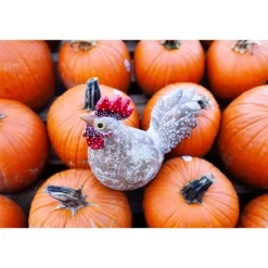 9.84" Resin Rooster Garden Statue White/Gold/Red - Exhart -Outdoor Decoration Store GUEST 6d892838 e6fd 4e6d 8a8a 8f0eec0893da