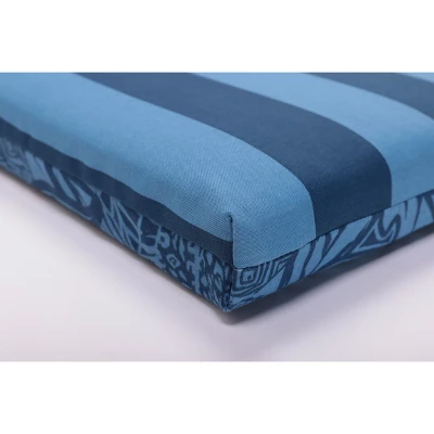 Set Of 2 Outdoor/Indoor Squared Corners Seat Cushions Maven/Preview - Pillow Perfect 4 Set Of 2 Outdoor/Indoor Squared Corners Seat Cushions Maven/Preview - Pillow Perfect - Image 2