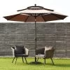 Tangkula Outdoor Auto-tilt Patio Market Umbrella W/ Double Vented