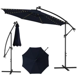 Costway 10FT Patio Solar-Lighted 112 LED Cantilever Offset Umbrella Crank Tilt Outdoor 24 Costway 10FT Patio Solar-Lighted 112 LED Cantilever Offset Umbrella Crank Tilt Outdoor -Outdoor Decoration Store GUEST 6e64973e 63e3 4f79 a571 0d0aabf046cd