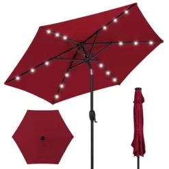 Best Choice Products 7.5ft Outdoor Solar Patio Umbrella For Deck, Pool W/ Tilt, Crank, LED Lights -Outdoor Decoration Store GUEST 6eb16472 d17a 4fa0 a920 877216059794