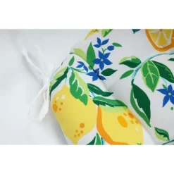 2pk Outdoor/Indoor Reversible Chair Pad Set Lemon Tree Yellow - Pillow Perfect -Outdoor Decoration Store GUEST 6ed7810a 78c2 43fc 94a9 cdfd5840ee75 1