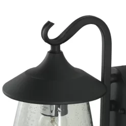 9.8" Metal/Glass Outdoor Lamp Black - LNC -Outdoor Decoration Store GUEST 6ee56193 6e56 4142 b542 65672e43ced7