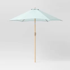 9'x9' Market Patio Umbrella - Light Wood Pole - Threshold™ -Outdoor Decoration Store GUEST 6f6208b7 69b3 4860 8b1c 0efc735fa205