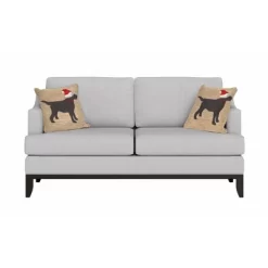 18"x18" Front Porch Christmas Dog Indoor/Outdoor Square Throw Pillow Neutral - Liora Manne -Outdoor Decoration Store GUEST 7030f6b7 10f9 42e4 a4bb a8e73cc2aa62