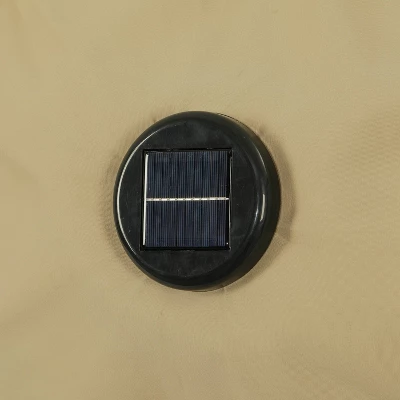 10' X 6.5' Rectangular Nassau Market Patio Umbrella With LED Bulb Lights Champagne - Island Umbrella 15 10' X 6.5' Rectangular Nassau Market Patio Umbrella With LED Bulb Lights Champagne - Island Umbrella - Image 13