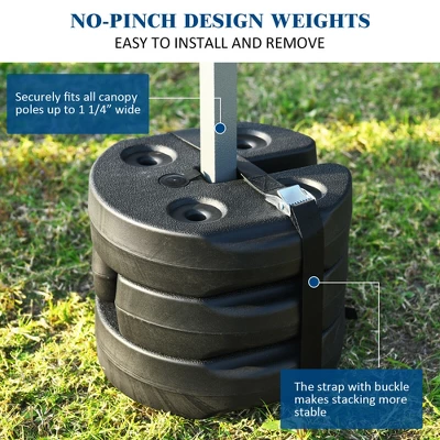 Costway 4/6/8PCS Weight Plates Patio Canopy Tent Gazebo Shade Umbrella Water Filled 20/30/40LBS 9 Costway 4/6/8PCS Weight Plates Patio Canopy Tent Gazebo Shade Umbrella Water Filled 20/30/40LBS - Image 7