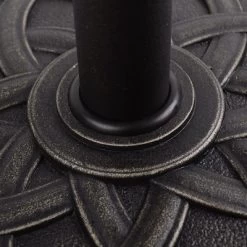 Outsunny 22" 42 Lbs Round Resin Umbrella Base Stand Market Parasol Holder With Beautiful Decorative Pattern & Easy Setup, Bronze -Outdoor Decoration Store GUEST 72597d26 c28f 4d26 9a18 c36b3f56af30