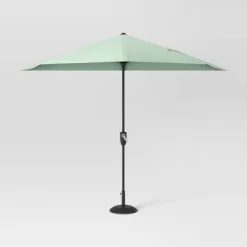 7.813'x8.83' Half Circle Patio Umbrella - Black Pole - Room Essentials™ -Outdoor Decoration Store GUEST 7428ca1b 6a0b 4d47 aff8 c994ccff9850