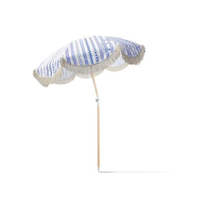 MINNIDIP 7' X 6.5' Beach Umbrella - Nautical Stripes 3 MINNIDIP 7' X 6.5' Beach Umbrella - Nautical Stripes