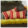 Set Of 2 Roma Stripe Outdoor Rectangle Throw Pillows - Kensington Garden -Outdoor Decoration Store GUEST 74e2fabb ea8f 4df1 8d6c 2fae5688de78