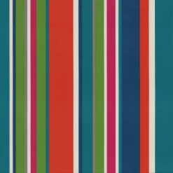 2pk Oversize St. Lucia Stripe Rectangular Throw Pillows Blue - Pillow Perfect