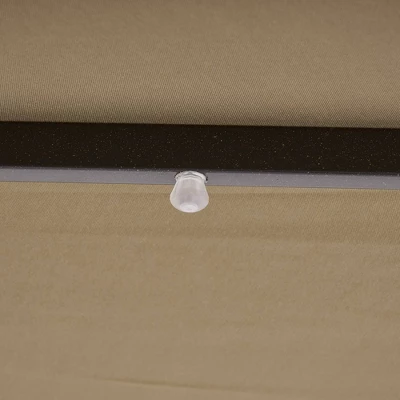 9' X 9' Solar LED Patio Umbrella With Tilt Adjustment And Crank Lift Brown - Wellfor 8 9' X 9' Solar LED Patio Umbrella With Tilt Adjustment And Crank Lift Brown - Wellfor - Image 6