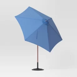 9'x9' Market Patio Umbrella - Light Wood Pole - Threshold™ -Outdoor Decoration Store GUEST 76894177 049d 40ed 9f08 076763021b50