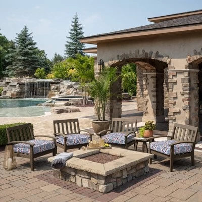 24" X 24" ProFoam Outdoor Deep Seat Bottom Cushion - Clark Blue - Arden Selections 6 24" X 24" ProFoam Outdoor Deep Seat Bottom Cushion - Clark Blue - Arden Selections - Image 4