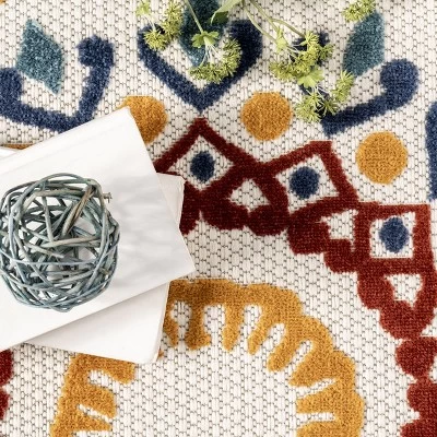 NuLOOM Micki Intricate Circles Indoor/Outdoor Patio Area Rug 7 NuLOOM Micki Intricate Circles Indoor/Outdoor Patio Area Rug - Image 5