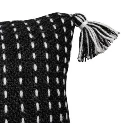 Black With White Tick Stripe 12X46 Hand Woven Filled Outdoor Pillow - Foreside Home & Garden 9 Black With White Tick Stripe 12X46 Hand Woven Filled Outdoor Pillow - Foreside Home & Garden -Outdoor Decoration Store GUEST 77722649 2a5e 4448 9e90 958275b8cb48