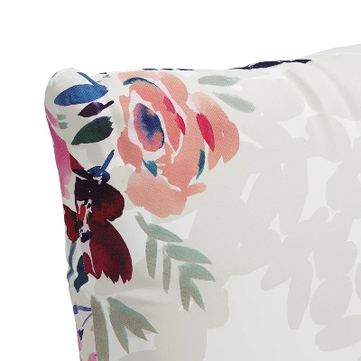 18" X 18" Outdoor Decorative Throw Pillow Bianca Floral - Skyline Furniture 4 18" X 18" Outdoor Decorative Throw Pillow Bianca Floral - Skyline Furniture - Image 2