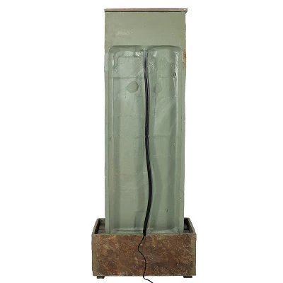 Sunnydaze Decor Sunnydaze 49"H Electric Natural Slate Indoor/Outdoor Water Fountain With Clock And LED Light 7 Sunnydaze Decor Sunnydaze 49"H Electric Natural Slate Indoor/Outdoor Water Fountain With Clock And LED Light - Image 5