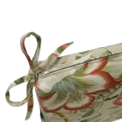 Botanical Glow Tiger Lily Outdoor Bench Cushion Tan - Pillow Perfect