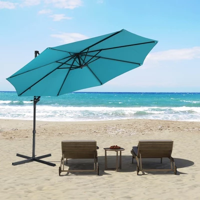 Aoodor Patio 10FT Off-set Hanging Aluminum Cantilever Umbrella( Not Include A Base) 4 Aoodor Patio 10FT Off-set Hanging Aluminum Cantilever Umbrella( Not Include A Base) - Image 2