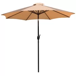 Merrick Lane 9' Round UV Resistant Outdoor Patio Umbrella With Height Lever And 33° Push Button Tilt -Outdoor Decoration Store GUEST 7bd5006e 69c3 4b71 b2ba b992cb4544b2