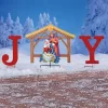 Collections Etc Joy Nativity Scene Garden Stake - Set Of 3