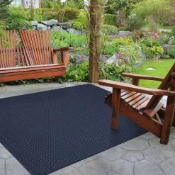 Basketweave Outdoor Rug Navy - Smith & Hawken -Outdoor Decoration Store GUEST 7c0f933f 7e39 411f 9fdd 774e21d750a1