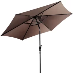 Costway 9ft Patio Umbrella Patio Market Steel Tilt W/ Crank Outdoor Yard Garden (Tan) -Outdoor Decoration Store GUEST 7e000bf6 5e94 4e44 9e0e a4e1b0ae1d5f 1
