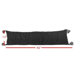 Black With White Tick Stripe 12X46 Hand Woven Filled Outdoor Pillow - Foreside Home & Garden 10 Black With White Tick Stripe 12X46 Hand Woven Filled Outdoor Pillow - Foreside Home & Garden -Outdoor Decoration Store GUEST 7e724d10 b73a 4b57 9f02 65d2ac866a9e