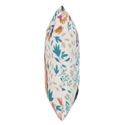 18" X 18" Outdoor Throw Pillow Kaya Floral Aqua - Skyline Furniture