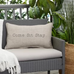 Indoor/Outdoor Come. Sit. Stay. Embroidered Lumbar Throw Pillow - Sorra Home 11 Indoor/Outdoor Come. Sit. Stay. Embroidered Lumbar Throw Pillow - Sorra Home -Outdoor Decoration Store GUEST 7f57addd 1c08 43a2 ac7d e256f6ec0954