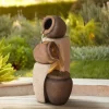 John Timberland Tipping Jugs Rustic Cascading Outdoor Floor Water Fountain With LED Light 30" For Yard Garden Patio Home Deck Porch House Roof -Outdoor Decoration Store GUEST 8011e11d e41b 46f0 997f ebeb93cf8bcf