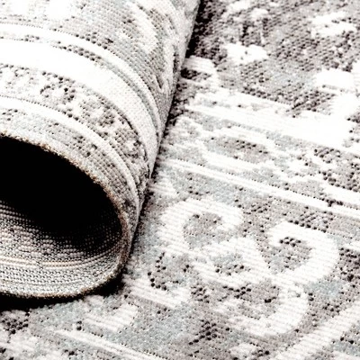 Sofia Ivy 5'3" X 7'2" Outdoor Patio Rug Gray - Nicole Miller 6 Sofia Ivy 5'3" X 7'2" Outdoor Patio Rug Gray - Nicole Miller - Image 4