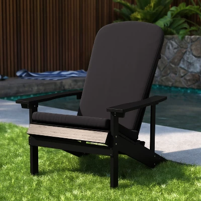 Merrick Lane Set Of 2 Indoor/Outdoor High Back Adirondack Chair Cushions With Elastic Strap And Water Resistant Covers 3 Merrick Lane Set Of 2 Indoor/Outdoor High Back Adirondack Chair Cushions With Elastic Strap And Water Resistant Covers