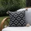 18X18 Inch Hand Woven Southwest Geo Outdoor Pillow Black Polyester With Polyester Fill By Foreside Home & Garden -Outdoor Decoration Store GUEST 82a54a3b be85 4a8c 9557 866c6caae395