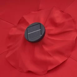 9' X 9' Solar LED Patio Umbrella With Tilt Adjustment And Crank Lift Red - Wellfor 15 9' X 9' Solar LED Patio Umbrella With Tilt Adjustment And Crank Lift Red - Wellfor -Outdoor Decoration Store GUEST 836d8d12 af9e 458b b292 a5126d1cb086