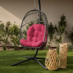 44" X 27" X 4" Sunbrella Outdoor Egg Chair Cushion - Sorra Home -Outdoor Decoration Store GUEST 83b35bda 728f 4a55 91e0 575f3168cd7f