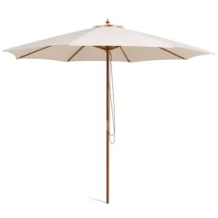 10FT Patio Wooden Market Table Umbrella Pulley W/8 Bamboo Ribs Sunshade Canopy 19 10FT Patio Wooden Market Table Umbrella Pulley W/8 Bamboo Ribs Sunshade Canopy -Outdoor Decoration Store GUEST 83f5836b 8c84 429e 8522 87aae2814664
