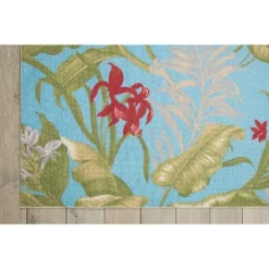 Waverly Un & Shade "Wailea Coast" Aqua Indoor/Outdoor Area Rug By Nourison -Outdoor Decoration Store GUEST 8524a76d f4f9 4b4e 86fc 7d679ec7be3c