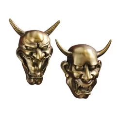 Design Toscano Hannya Demon Inspired Mask Wall Sculptures