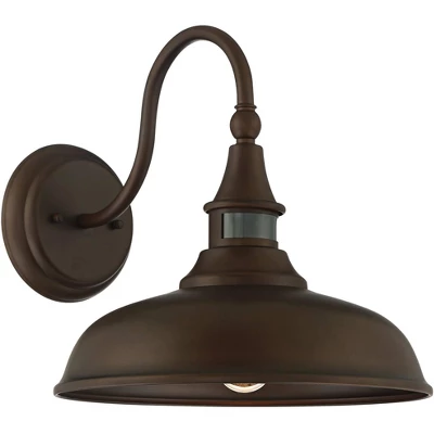 John Timberland Gough Rustic Farmhouse Outdoor Barn Light Fixtures Set Of 2 Bronze Dusk To Dawn Motion Sensor Dark Sky 12 1/2" For Post Exterior Deck 7 John Timberland Gough Rustic Farmhouse Outdoor Barn Light Fixtures Set Of 2 Bronze Dusk To Dawn Motion Sensor Dark Sky 12 1/2" For Post Exterior Deck - Image 5