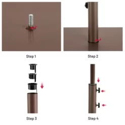 Costway 10ft Solar Lights Patio Umbrella Outdoor W/ 50 LBS Movable Umbrella Stand Red -Outdoor Decoration Store GUEST 866ac7e9 a21b 4e05 ae2c 31ee5703ea04