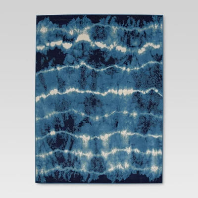Shibori Waves Outdoor Rug Navy - Threshold™ 7 Shibori Waves Outdoor Rug Navy - Threshold™ - Image 5