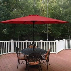 SUGIFT 9' Round Patio Umbrella Market Umbrella With Push Button Tilt-Red 6 SUGIFT 9' Round Patio Umbrella Market Umbrella With Push Button Tilt-Red -Outdoor Decoration Store GUEST 871062ae a315 4fc7 a51c 2bd4dc3065a4