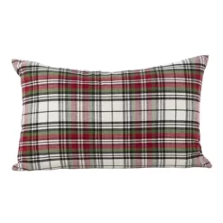 12"x20" Oversize Hensel Plaid Down Filled Lumbar Throw Pillow - Saro Lifestyle