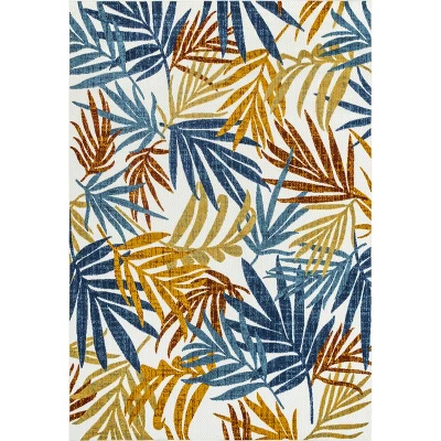 NuLOOM Flor Multi Tropical Leaves Indoor/Outdoor Patio Area Rug 12 NuLOOM Flor Multi Tropical Leaves Indoor/Outdoor Patio Area Rug - Image 10
