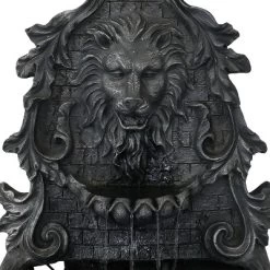 Sunnydaze Decor Sunnydaze 30"H Solar-Powered With Battery Pack Polyresin Stoic Courage Lion Head Outdoor Wall-Mount Fountain -Outdoor Decoration Store GUEST 8a537cd1 2673 4eac 9667 1c6597642ecc